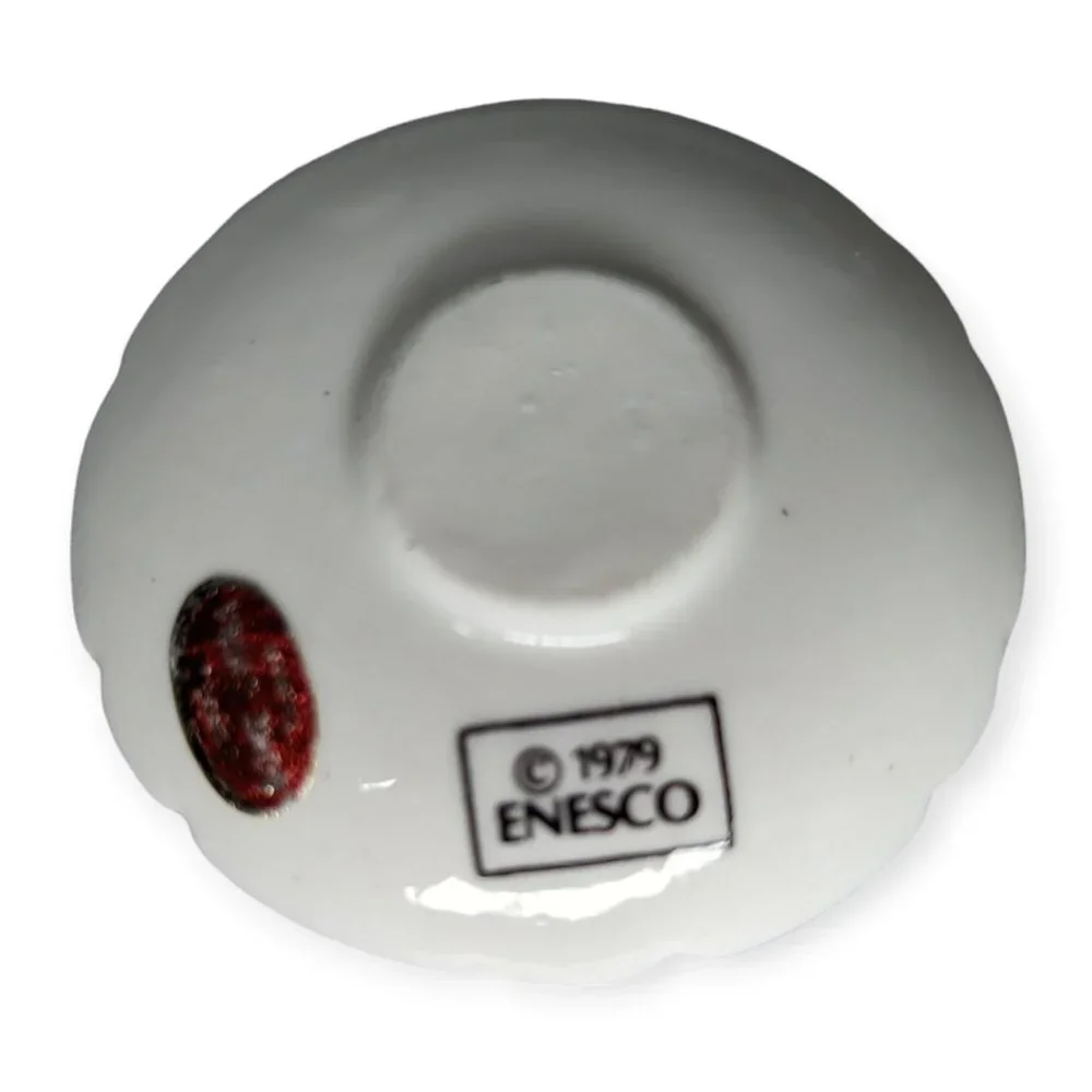 Vintage 1979 Enesco Bone China Miniature Cup & Saucer